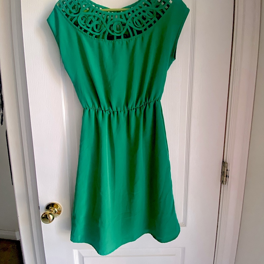 Green conservative dress